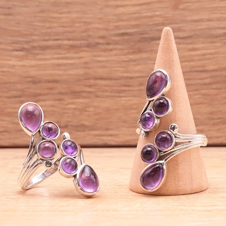 Bague « Éclat d’Améthyste » en Argent 925 Bague « Éclat d’Améthyste » en Argent 925