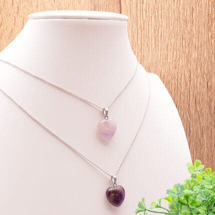 Pendentif « Cœur de Lumière Améthyste » 15MM